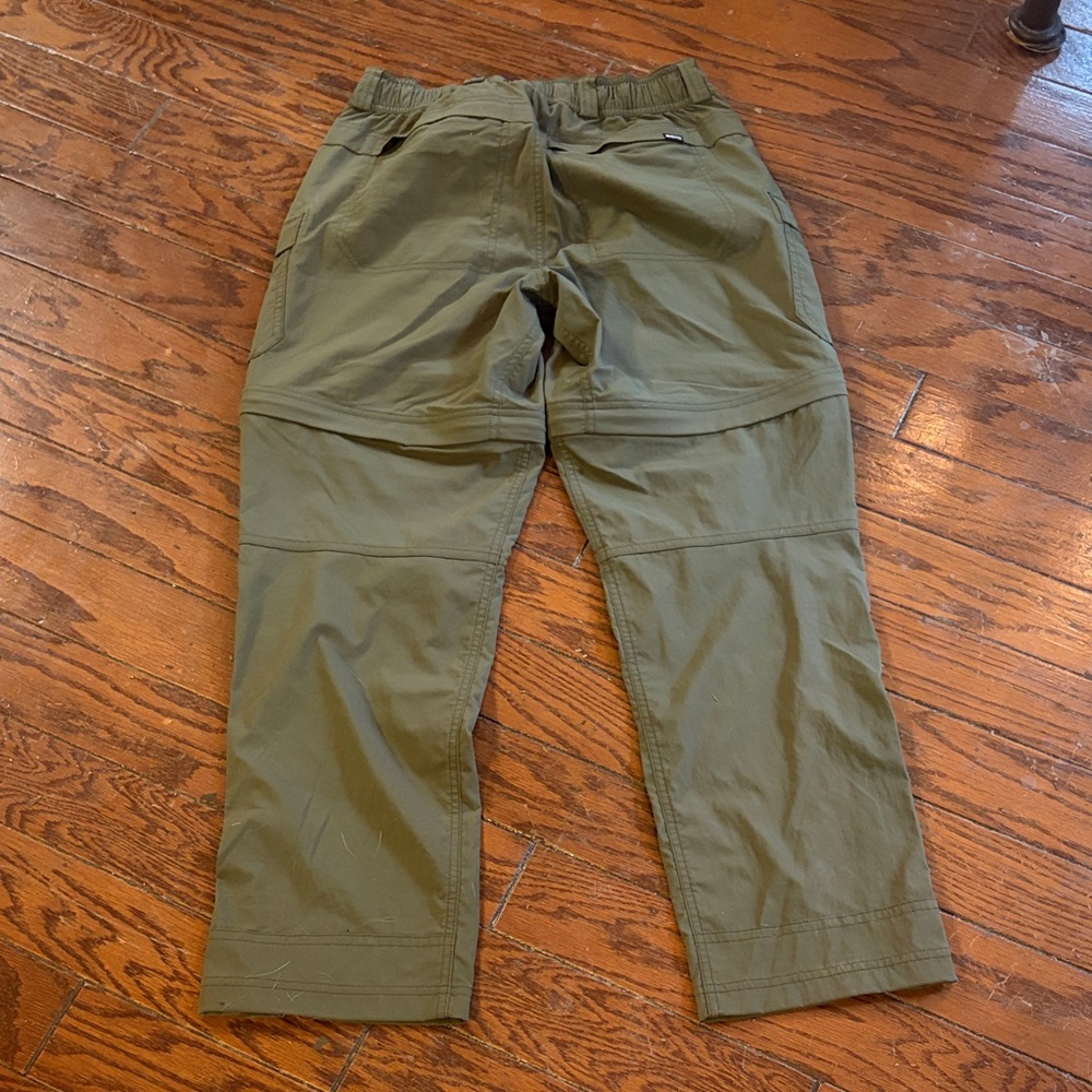 REI Olive Green Convertible Cargo Pants - Picture 3 of 6